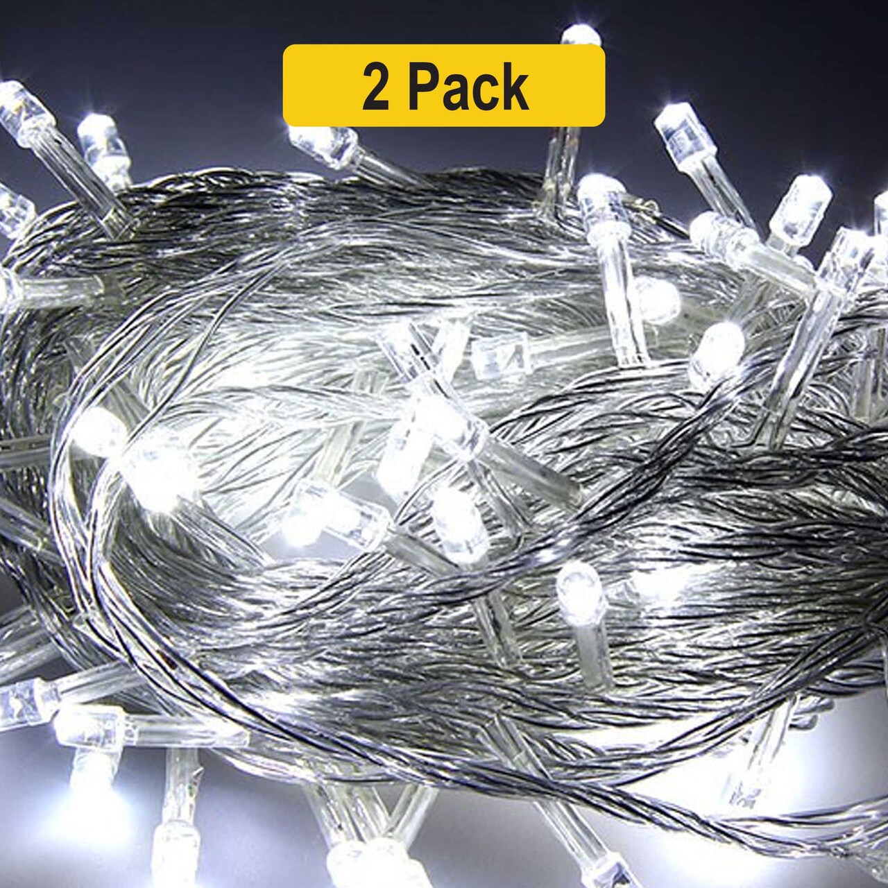120 LED Clear Cable Mood Lighting String Lights — 8 Functions, 38ft